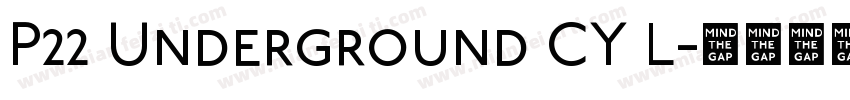 P22 Underground CY L字体转换